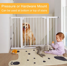 Carregar imagem no visualizador da galeria, Baby Gate Extra Wide 29.5-51.5&quot; Pressure Mounted Dog Gate with Walk Through Door
