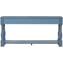 Carregar imagem no visualizador da galeria, Console Table 63&quot; Long Console Table with Drawers and Shelf for Entryway, Hallway, Living Room (Navy
