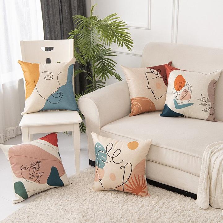 Abstract Face Cushion Covers