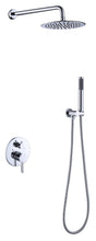 Load image into Gallery viewer, Shower System Shower Faucet Combo Set Wall Mounted with 10&quot; Rainfall Shower Head and handheld shower faucet, Chrome Finish Shower Faucet Rough-In
