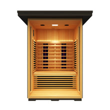 Load image into Gallery viewer, Peak Saunas Patagonia 2-Person Outdoor Full Spectrum Infrared Sauna with XL Medical-Grade Red Light Therapy and Smart WiFi App Control
