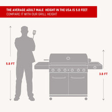 Carregar imagem no visualizador da galeria, 77352 | Full Stainless Propane Gas Grill with Free Rotisserie Kit
