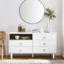 Load image into Gallery viewer, With 5 drawers storage cabinet drawer cabinet multifunctional storage cabinet modern drawer cabinet wooden storage cabinet leather handle drawer cabinet home storage cabinet office cabinet
