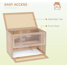 Cargar imagen en el visor de la galería, 2-Level Hamster Cage Mice and Rat House, Small Animal Habitat for Guinea Pigs, Chinchillas with Openable Top, Front Door, Shelf and Ladder
