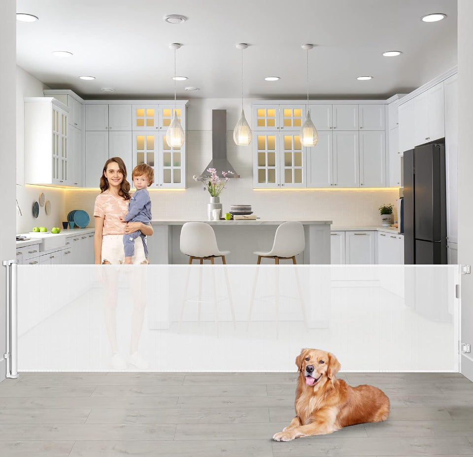 Bingguz 90 Inch Extra Wide Baby Gate for Large Openings Retractable Baby Gates for Doorways Long Baby Gates Indoor Extra Long Pet Gates for Dogs Extra