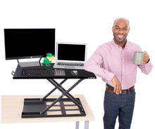 Load image into Gallery viewer, Stand Steady X-Elite Pro Standing Desk Converter | Instantly Convert Any Desk into a Stand Up Desk | Easy Lift Height Adjustable Standing Desk | No As
