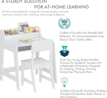 Load image into Gallery viewer, UTEX Kids Desk and Chair Set, Study Desk for Kids with Storage Bins, Wooden Children Study Table, Student Writing Desk for Bedroom &amp; Study Room
