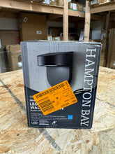 Cargar imagen en el visor de la galería, Hampton Bay 6.1 in. Black LED Outdoor Wall Lantern Sconce with Frosted Glass
