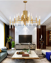 Load image into Gallery viewer, Mirodemi® Gold/Black Postmodern LED Chandelier For Living Room, Lobby, Restaurant
