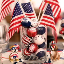 Carregar imagem no visualizador da galeria, Independence Day Bauble Ornaments, 16 Piece Patriotic Tree Decor
