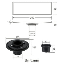 Load image into Gallery viewer, Oil rubbered bronze brass shower drain 4 or 8 inch  with ABS base
