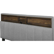 Load image into Gallery viewer, Full size Upholstered Platform Bed with Storage Headboard, Twin Size Trundle &amp; 2 drawers and a set of Sockets &amp; USB Ports, Linen Fabric, Gray
