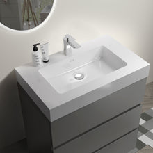 Cargar imagen en el visor de la galería, Alice 30&quot; Gray Bathroom Vanity with Sink, Large Storage Freestanding Bathroom Vanity for Modern Bathroom, One-Piece White Sink Basin without Drain and Faucet
