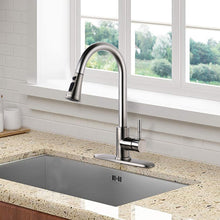 Load image into Gallery viewer, Pull Down Kitchen Faucet with Sprayer Stainless Steel Brushed Nickel
