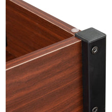 Load image into Gallery viewer, Metal coffee table,desk,with a lifting table,and hidden storage space.There were two removable wicker baskets that could be placed in any space such as the living room,color:brownwith solid wood grain
