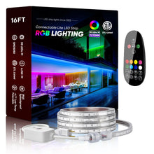 Cargar imagen en el visor de la galería, 110V Dimmable RGB LED Strip Light - Soft Ambient Lighting for Bedroom, Kitchen, Home Decor - 180 Lumens
