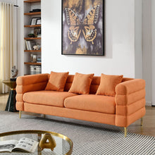 Cargar imagen en el visor de la galería, 3-seater + 2-seater Combination sofa.ORANGE teddy
