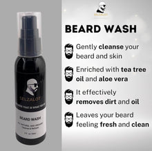 Load image into Gallery viewer, Beard Growth Kit Men’s Beard Care Kit Grooming Set 5 Pieces Beard Products with Wash, Oil Serum, Balm and a Gift Box for Men Self Care
