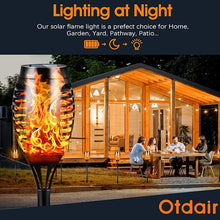 Load image into Gallery viewer, 12 Pack Mini Solar Torch Light with Dancing Flickering Flame Lights Auto On/Off
