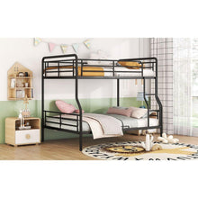 Load image into Gallery viewer, Full XL Over Queen Metal Bunk Bed, Black
