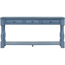 Carregar imagem no visualizador da galeria, Console Table 63&quot; Long Console Table with Drawers and Shelf for Entryway, Hallway, Living Room (Navy
