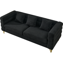 Carregar imagem no visualizador da galeria, 3-seater + 2-seater Combination sofa.BLACK teddy
