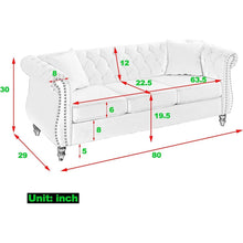 Carregar imagem no visualizador da galeria, 3-seater + 3-seater Combination sofa.Beige Velvet(W834S00063)

