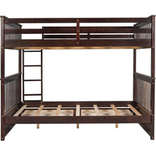 Carregar imagem no visualizador da galeria, Full-Over-Full Bunk Bed with Ladders and Two Storage Drawers (Espresso)
