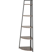 Load image into Gallery viewer, Corner Shelf, 5 Tier Corner Bookshelf, 70&quot; Tall Display Organizer Storage Stand, Multipurpose Shelving Unit Ladder Shelf for Living Room, Home Office, Small Space, Rustic Brown
