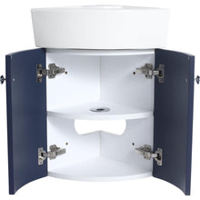 Load image into Gallery viewer, Corner Bathroom Vanity Sink Combo for Small Space Wall Mounted Cabinet Set, Ceramic Sink (BB)

