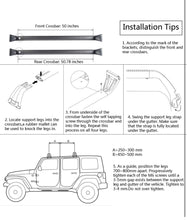 Load image into Gallery viewer, Hooke Road Roof Rack Cross Bars Kayak Cargo Carriers Compatible with Jeep Wrangler JK JL Gladiator JT 2007-2024 (4-Door Hard Top)
