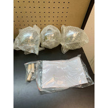 Load image into Gallery viewer, KCO Lighting Glass Globe Sputnik Chandelier 3-Light Brass Gold Close to Ceiling Light Mid Century Flush Mount Ceiling Light for Kitchen Island Bedroom Bathroom (3-Lights)
