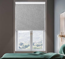 Load image into Gallery viewer, GENIMO 100% Blackout Roller Window Shades, Window Blinds Cordless with Thermal Insulated, UV Protection Fabric, Mini French Door Blinds for Home, Office
