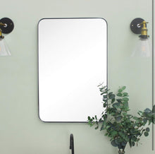 Load image into Gallery viewer, GRACTO 20x30 inch Chrome Stainless Steel Metal Framed Bathroom Mirror Wall Mounted Rounded Rectangular Bathroom Vanity Mirror
