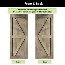 Load image into Gallery viewer, Finished &amp; Unassembled Single Barn Door with Hardware Kit (Arrow Design)
