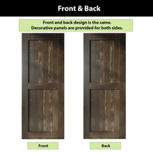 Load image into Gallery viewer, Finished &amp; Unassembled Single Barn Door with Hardware Kit (H Design)
