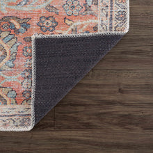 Load image into Gallery viewer, Urpi Rose &amp; Blue Washable Area Rug - Clearance

