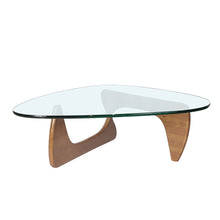 Load image into Gallery viewer, Light walnut Triangle coffee table Wood Base for living room
