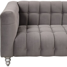 Cargar imagen en el visor de la galería, 89&quot; Modern Sofa Dutch Fluff Upholstered sofa with solid wood legs, buttoned tufted backrest,gray
