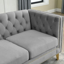 Cargar imagen en el visor de la galería, 3-seater + 2-seater Combination sofa.GREY VELVET
