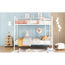 Load image into Gallery viewer, Full XL Over Queen Metal Bunk Bed, White
