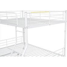 Load image into Gallery viewer, Full XL Over Queen Metal Bunk Bed with Trundle, White
