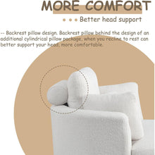 Load image into Gallery viewer, 39&quot; W Oversized Swivel Chair with moon storage ottoman for Living Room, Modern Accent Round Loveseat Circle Swivel Barrel Chairs for Bedroom Cuddle Sofa Chair Lounger Armchair, 4 Pillows, Teddy Fabric

