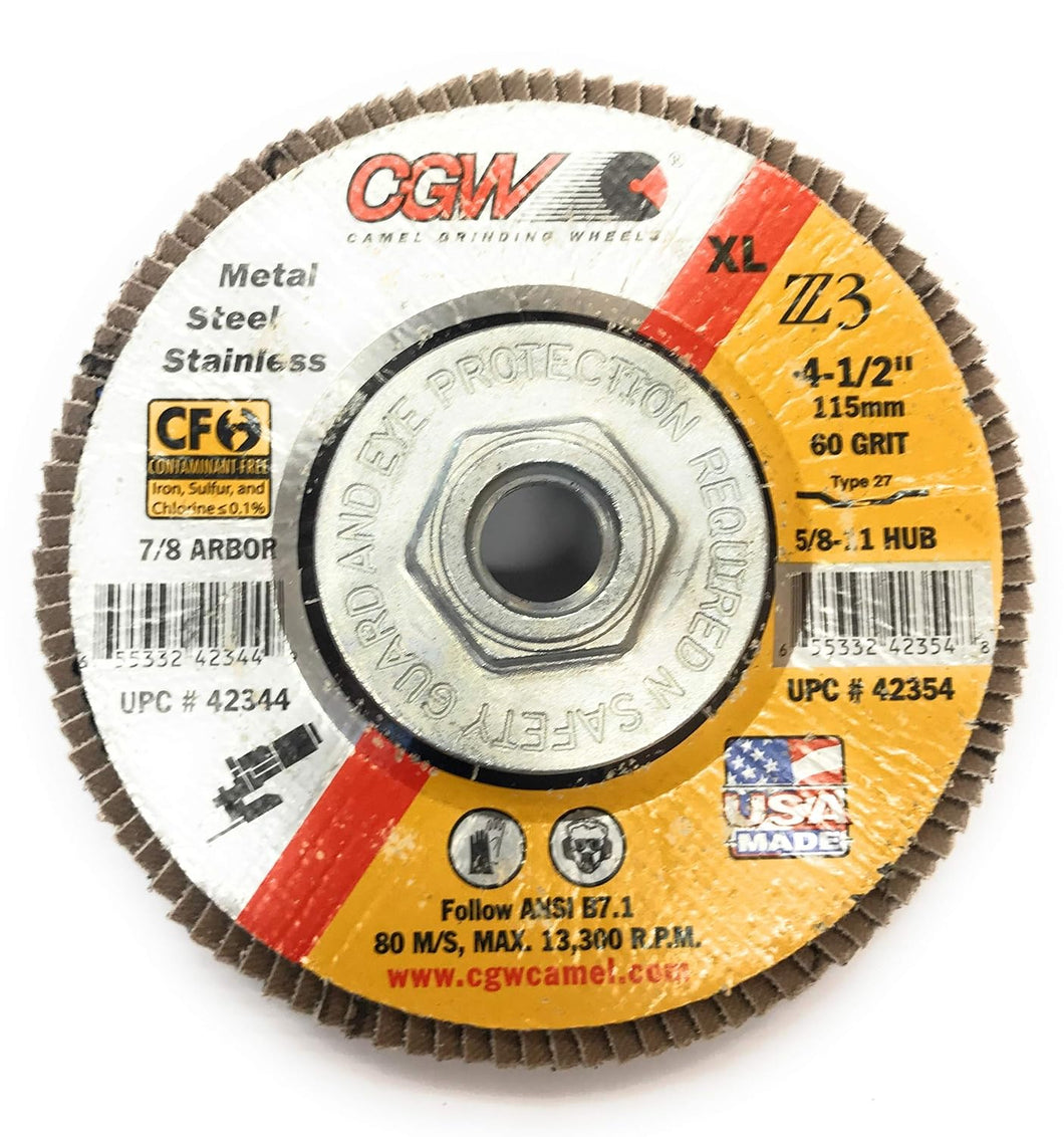 CGW Abrasives 42354 Abrasive Flap Disc 4-1/2