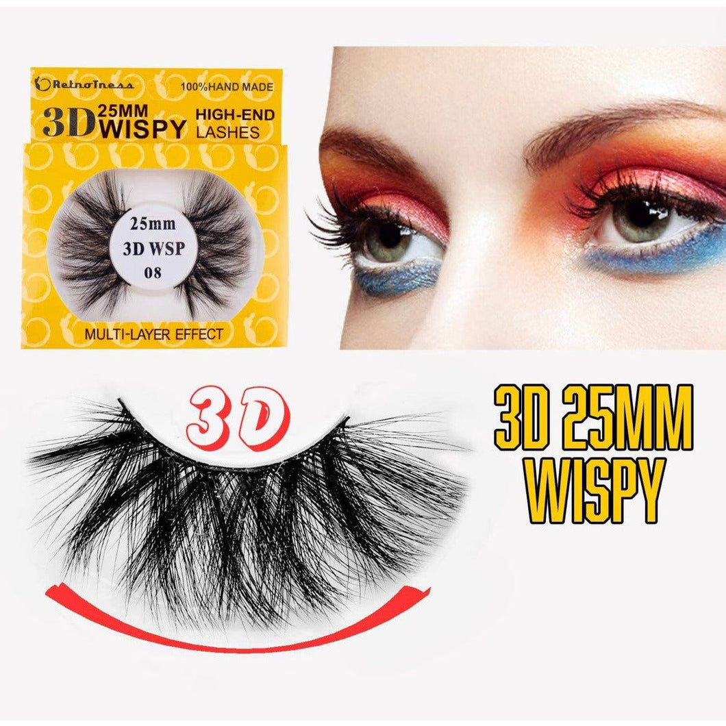 RetroTress 3D 25mm Wispy High-End Lashes Mink Matte 100% HAND MADE Eyelashes Bulk
