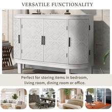 Carregar imagem no visualizador da galeria, Accent Storage Cabinet Sideboard Wooden Cabinet with Antique Pattern Doors for Hallway, Entryway, Living Room
