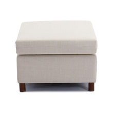 Carregar imagem no visualizador da galeria, 2 Seat Module Sectional Sofa Couch With 1 Ottoman for living room,Seat Cushion and Back Cushion Non-Removable and Non-Washable,Cream
