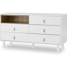 Load image into Gallery viewer, With 5 drawers storage cabinet drawer cabinet multifunctional storage cabinet modern drawer cabinet wooden storage cabinet leather handle drawer cabinet home storage cabinet office cabinet
