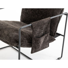 Load image into Gallery viewer, 2 Sets 1 Case, Upholstered hanging armchair with arm pocket metal frame, crushed foam cushions and skin-friendly braid for living room and bedroom. Dark Gray
