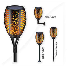 Load image into Gallery viewer, SolaFlame® | 96LED Flickering Flame Outdoor Solar Light | Dusk to Dawn | 2-Pack
